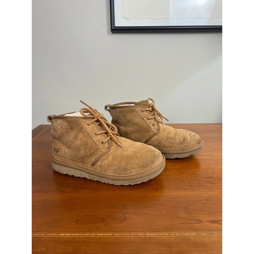 UGG Neumel Chestnut Suede Lace Up Chukka Boots 1017320K Size 5‎ Kids Women 7